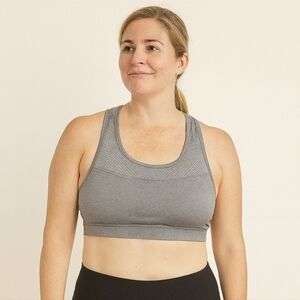 Head Gray Sports Bra Athletic Sporty Workout Running Yoga Sz Med